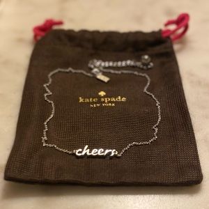 kate spade “cheers” Silver Necklace - Say Yes edition - RARE